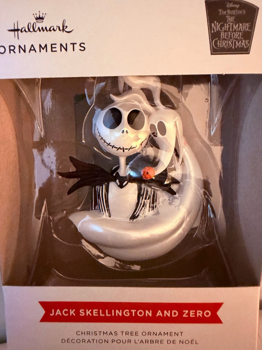 NWT Hallmark Jack Skellington And Zero Ornament Collectable NEW IN BOX
